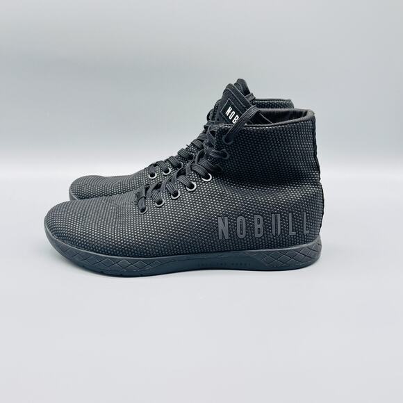NOBULL Shoes Womens 8 Black Trainer High Top Athletic CrossFit Gym Sneakers - Picture 2 of 8